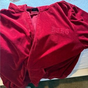 BCBGMaxAzria Rich Red Velvet Jacket